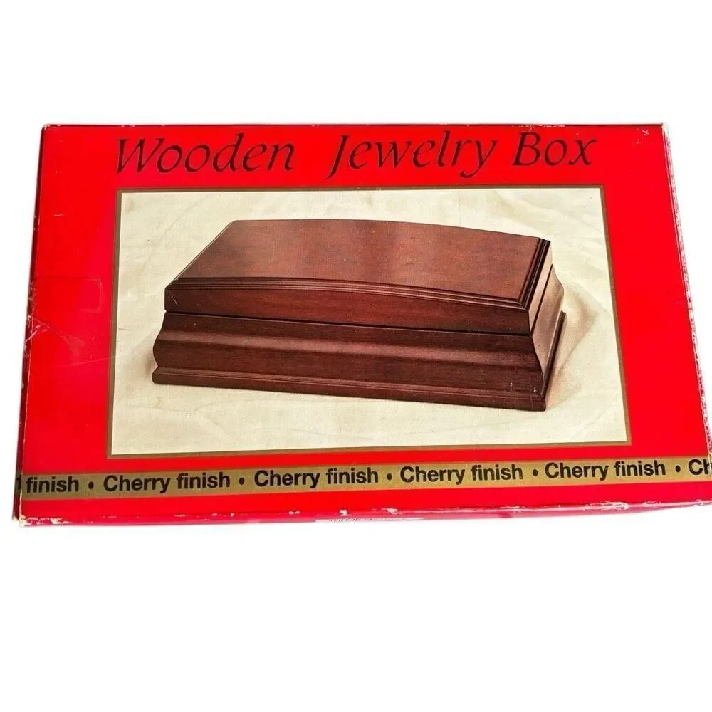 Classic Wooden Jewelry Box - Mahogany Brown